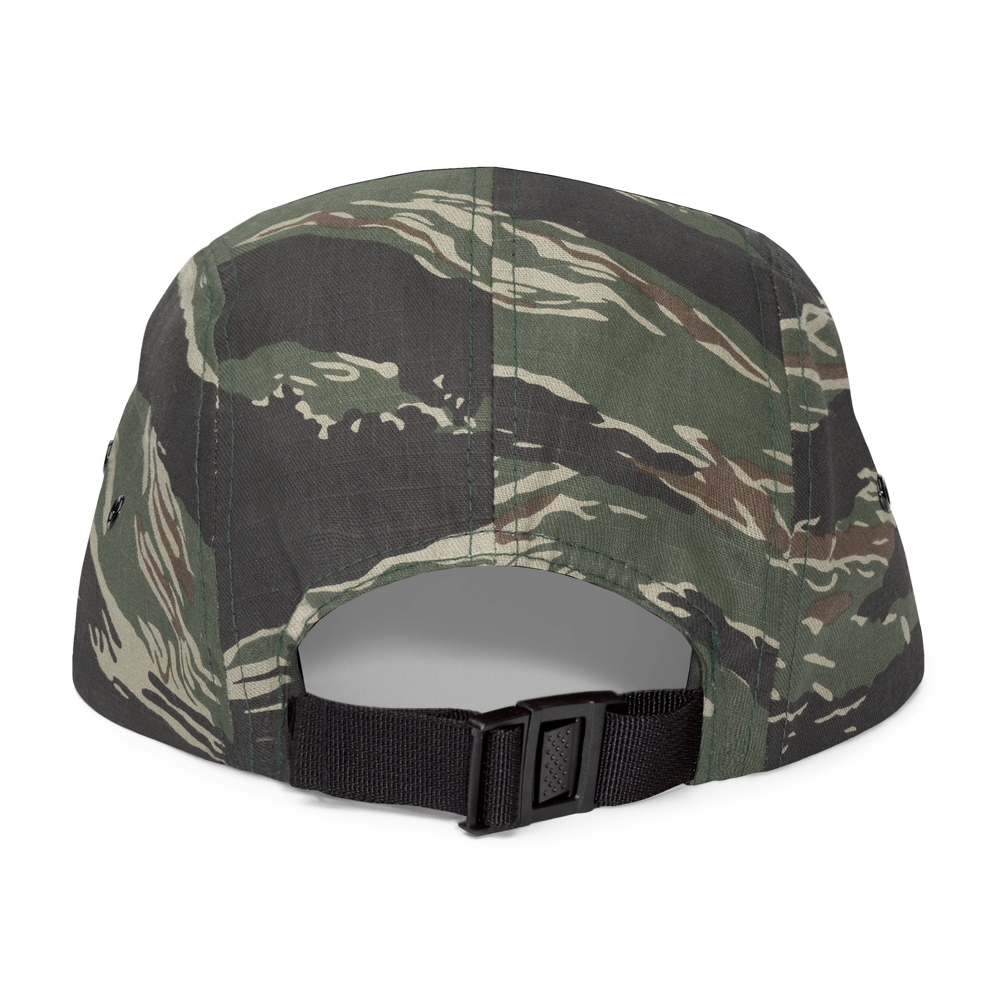 Embroidered 'Tree Rooms' 5-Panel Cap – Minimal Tan Camper Hat