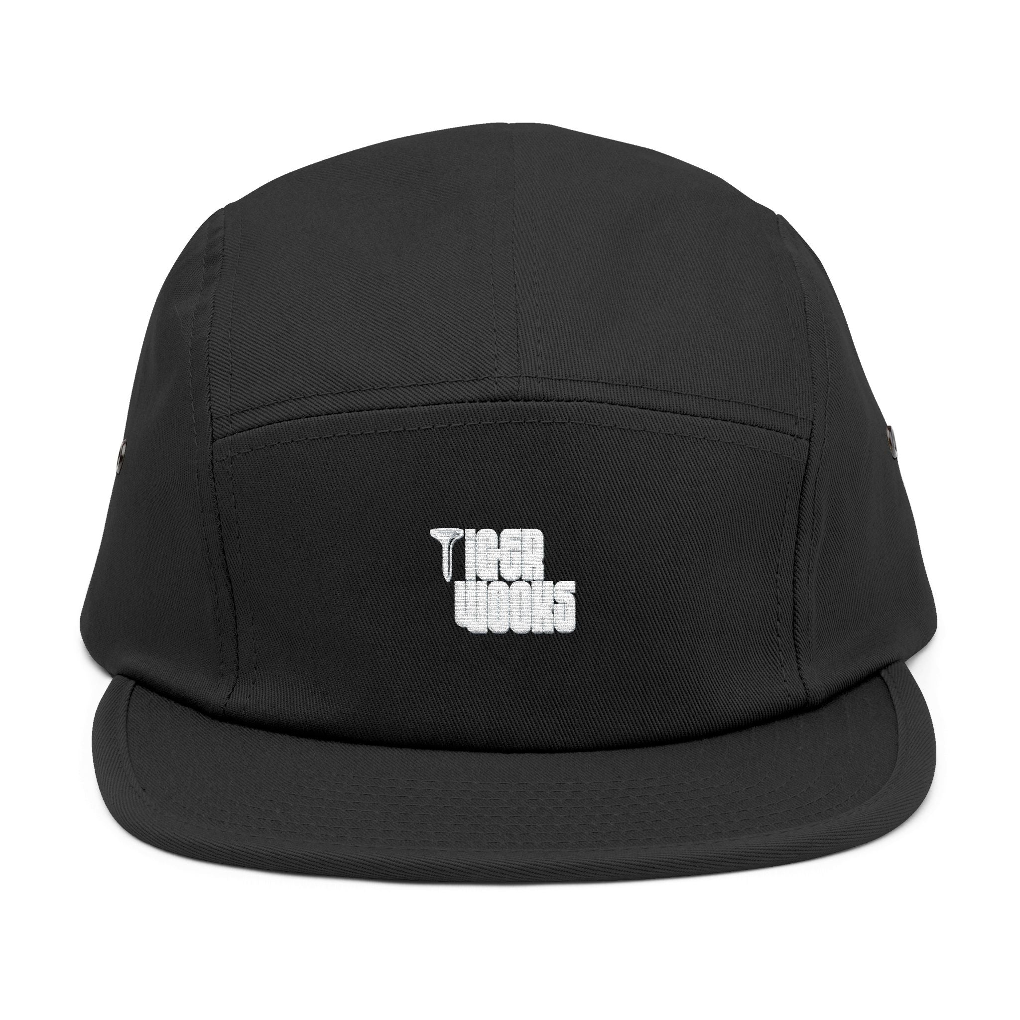 Embroidered 'Tree Rooms' 5-Panel Cap – Minimal Tan Camper Hat