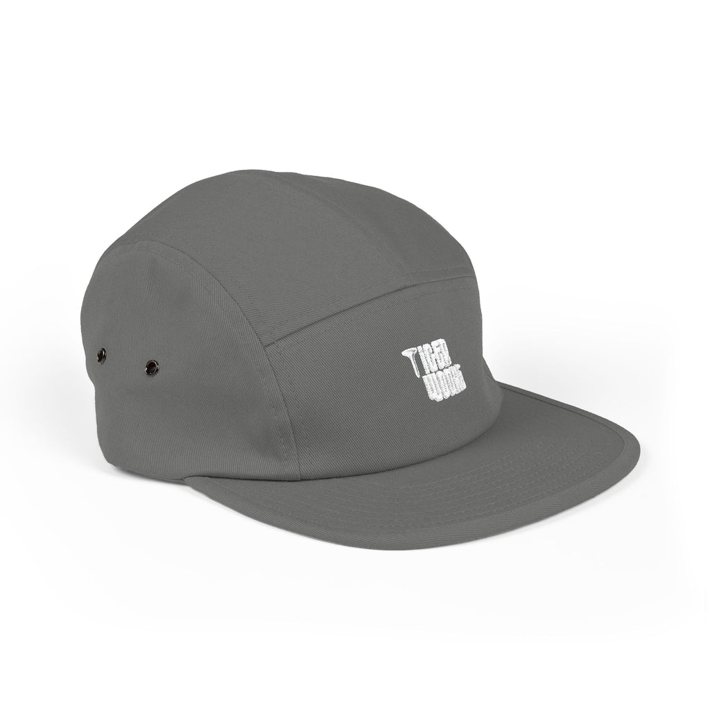Embroidered 'Tree Rooms' 5-Panel Cap – Minimal Tan Camper Hat