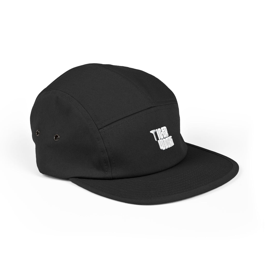 Embroidered 'Tree Rooms' 5-Panel Cap – Minimal Tan Camper Hat