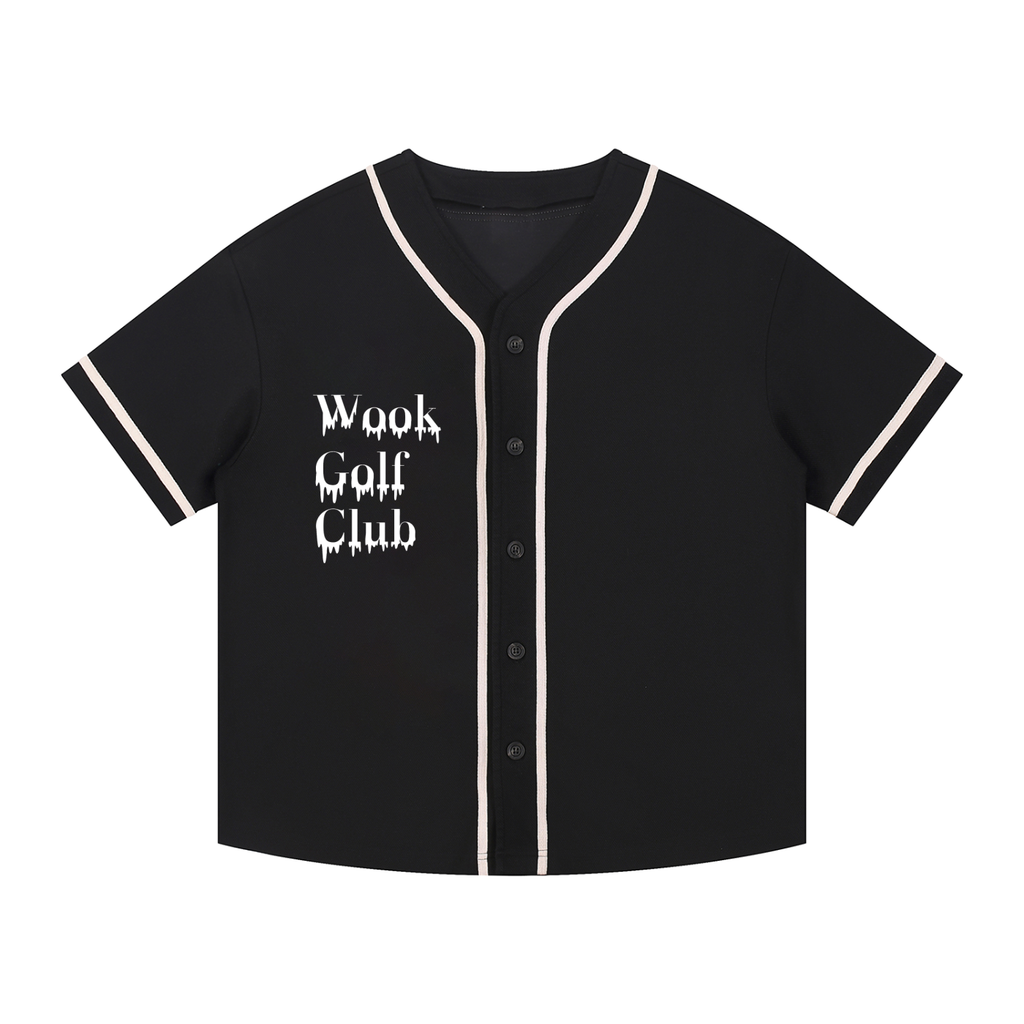 Contrast Piped Button-Up Jersey