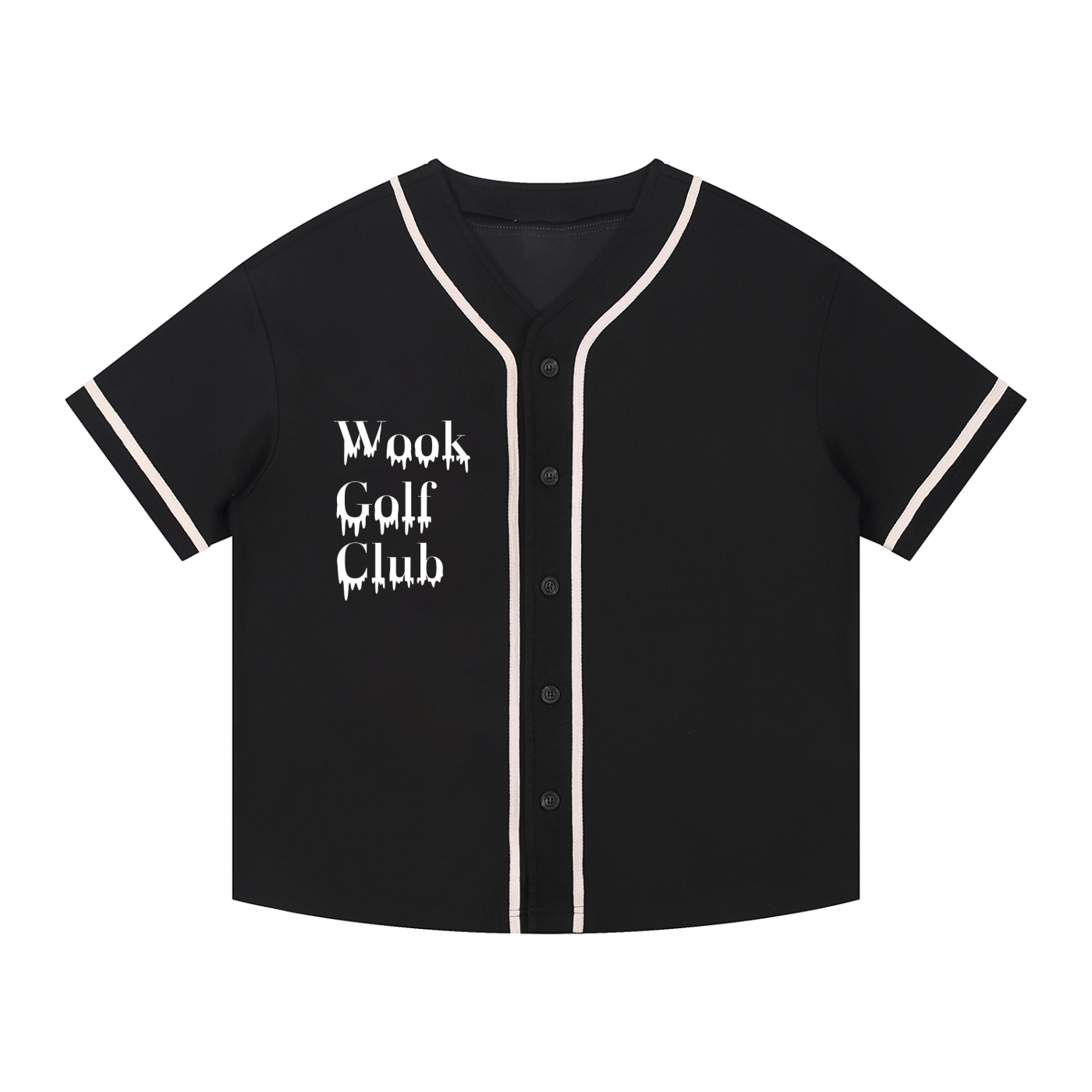 Contrast Piped Button-Up Jersey