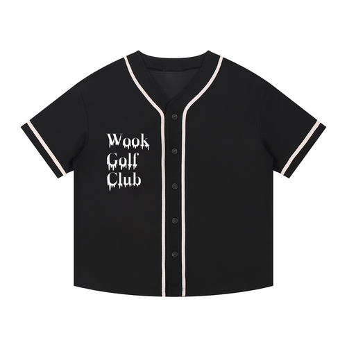 Contrast Piped Button-Up Jersey
