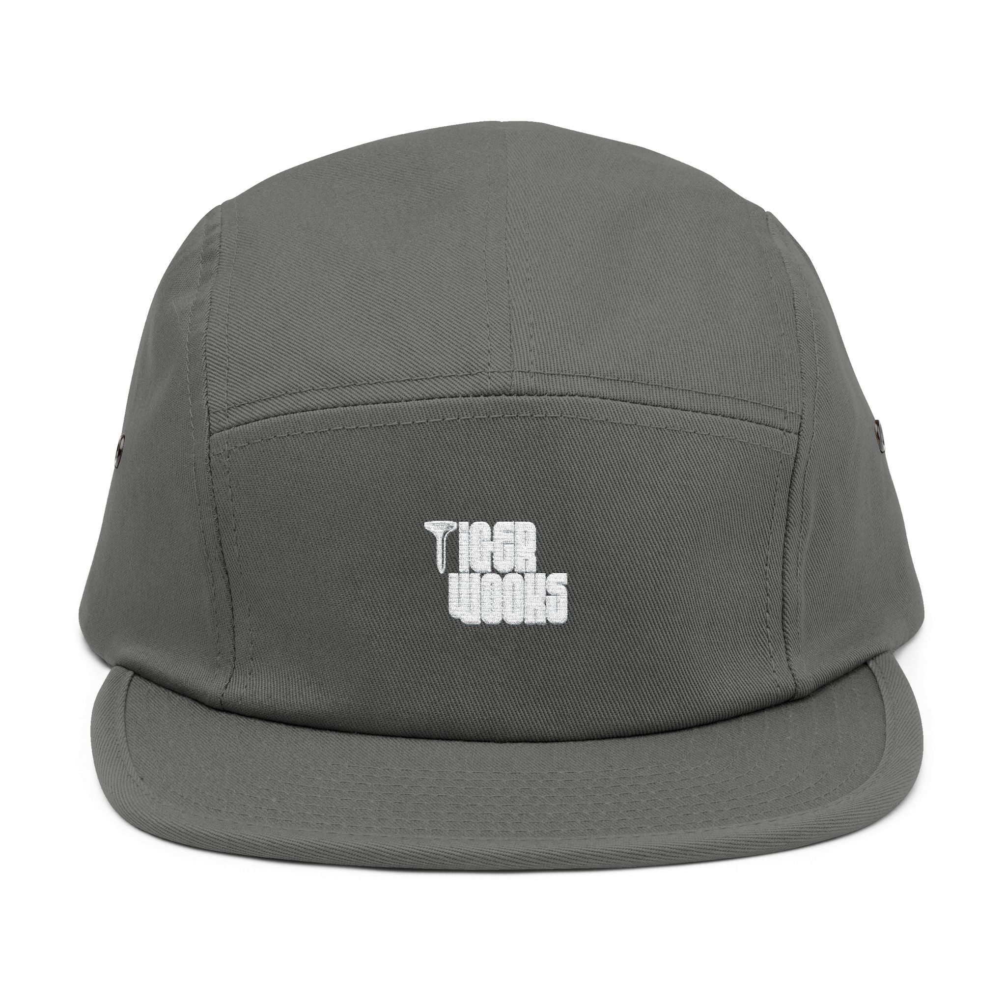 Embroidered 'Tree Rooms' 5-Panel Cap – Minimal Tan Camper Hat
