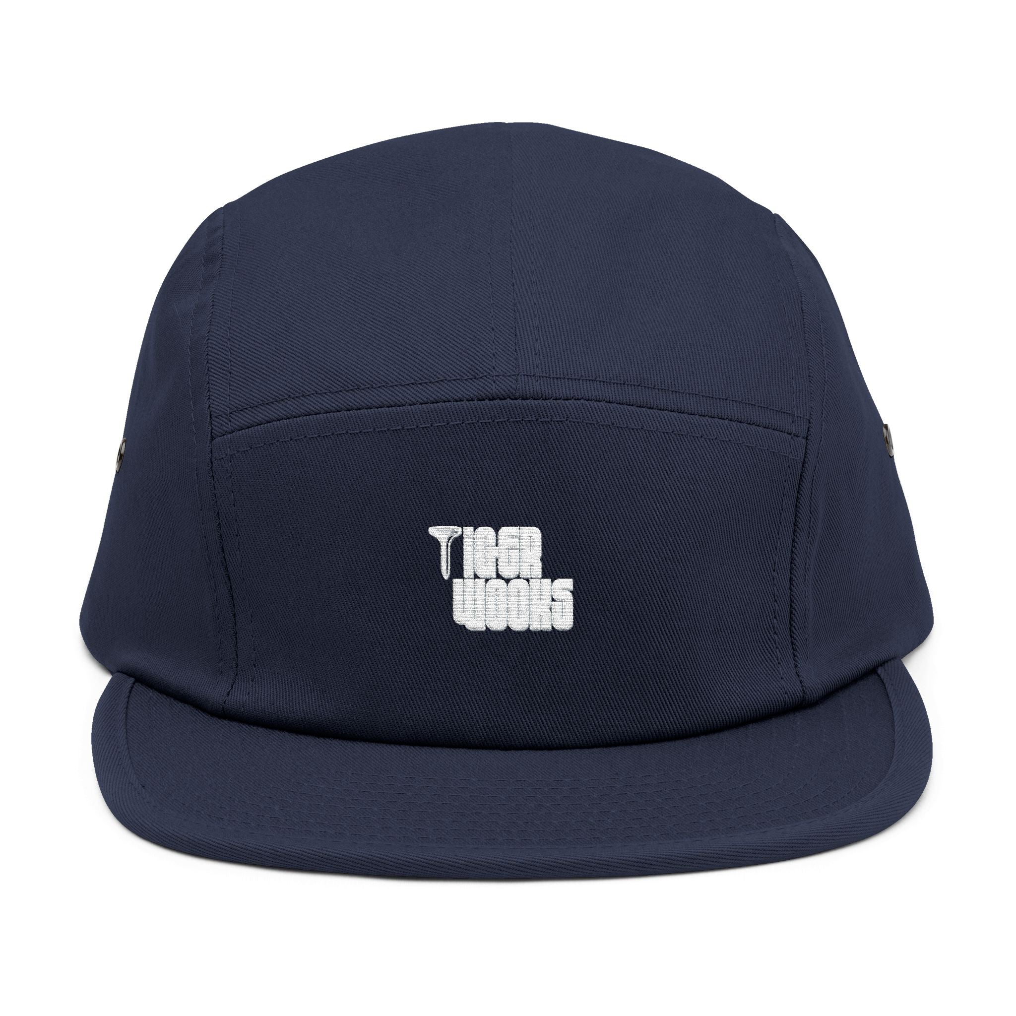 Embroidered 'Tree Rooms' 5-Panel Cap – Minimal Tan Camper Hat