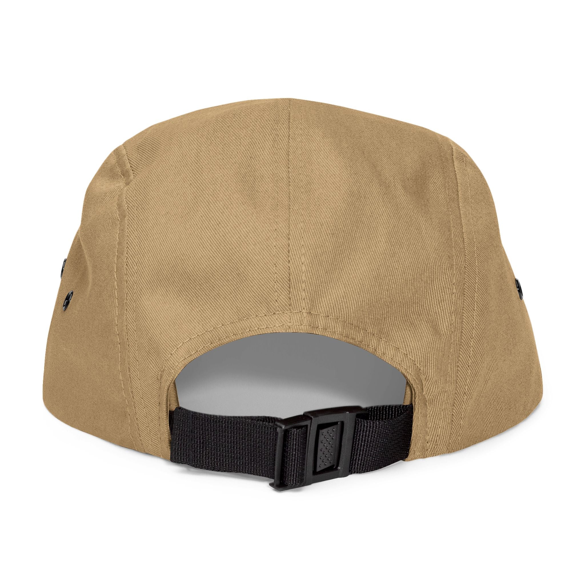 Embroidered 'Tree Rooms' 5-Panel Cap – Minimal Tan Camper Hat