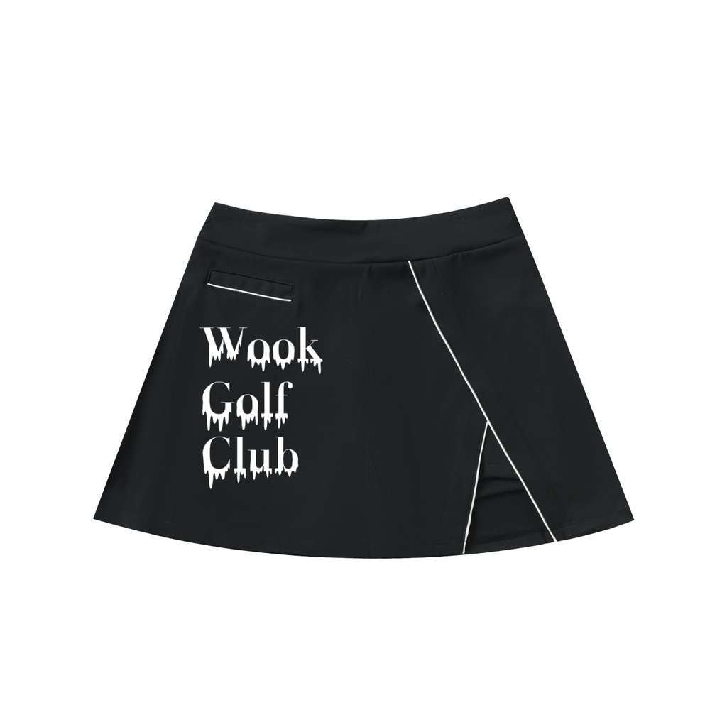 High-Waist Pocketed A-Line Skirt