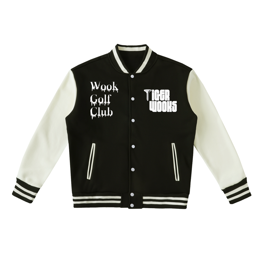 Two-Tone Fleeced Varsity Jacket