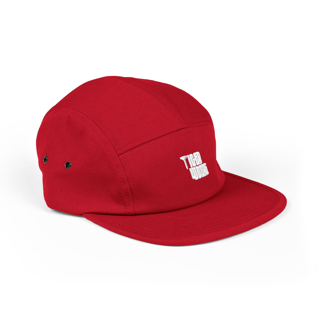 Embroidered 'Tree Rooms' 5-Panel Cap – Minimal Tan Camper Hat